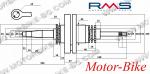 КОЛЯНОВ ВАЛ ЗА ХОНДА SH 125/150 / КИУЕЙ OUTLOOK 125 / БЕНЕЛИ CAFFèNERO 150 (БЕЗ ЛАГЕРИ) RMS-3